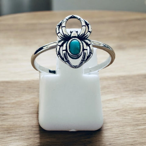 Sterling Silver Turquoise Stone Spider Ring Sterling Silver Turquoise Stone Spider Ring