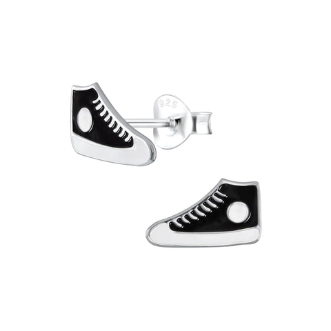 Sterling Silver Sneaker Stud Earrings