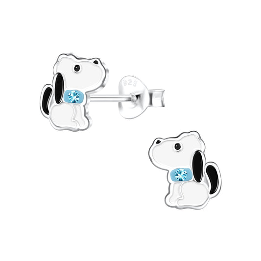 Sterling Silver Little Doggie Stud Earrings