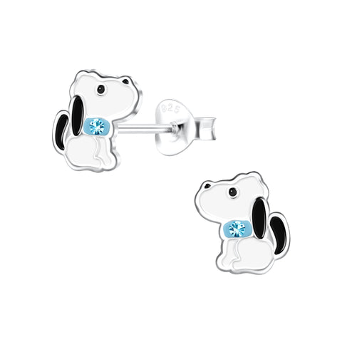 Sterling Silver Little Doggie Stud Earrings