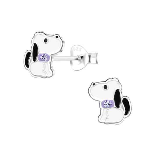 Sterling Silver Little Doggie Stud Earrings