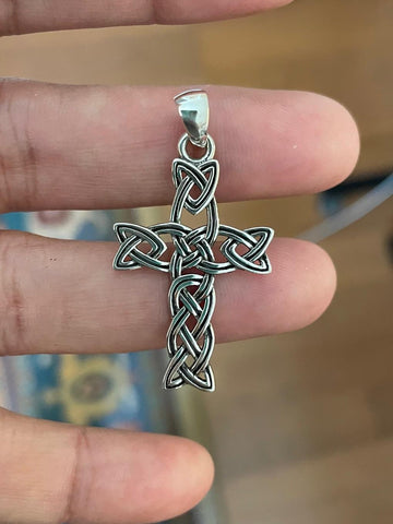 Sterling Silver Large Celtic Cross Pendant
