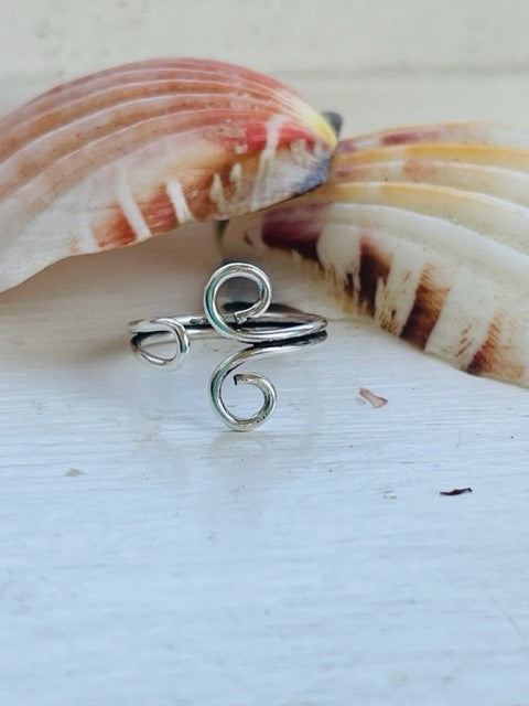 Sterling Silver Free Form Adjustable Toe Ring