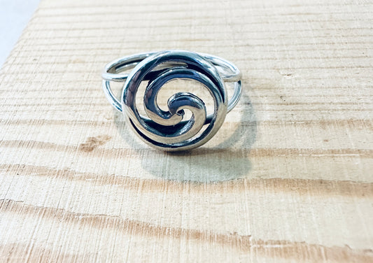 Sterling Silver Solid Swirl Ring