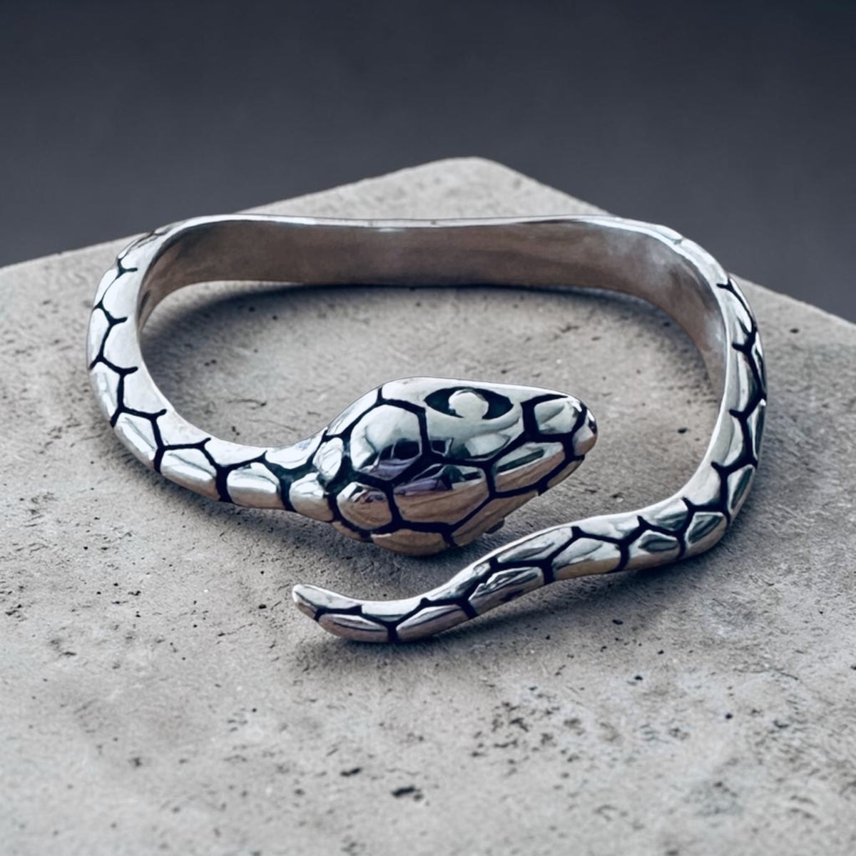 Sterling Silver Wraparound Adjustable Snake Ring
