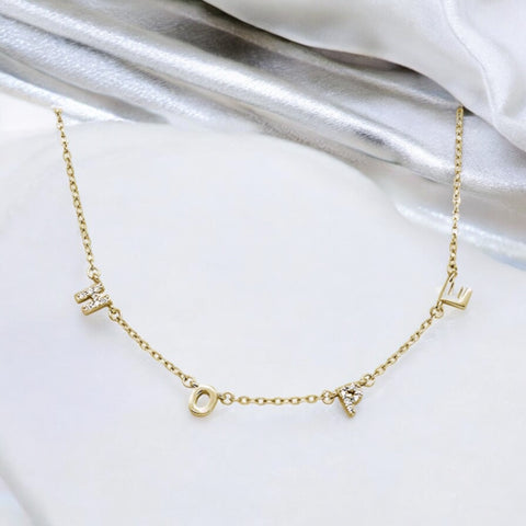 Sterling Silver CZ HOPE Necklace