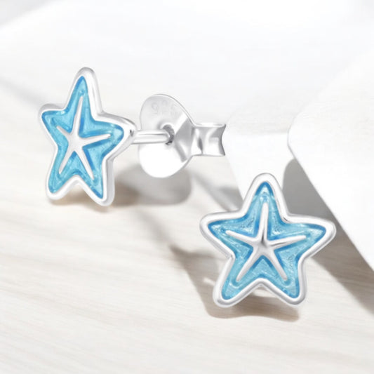 Sterling Silvers Children’s Starfish Stud Earrings
