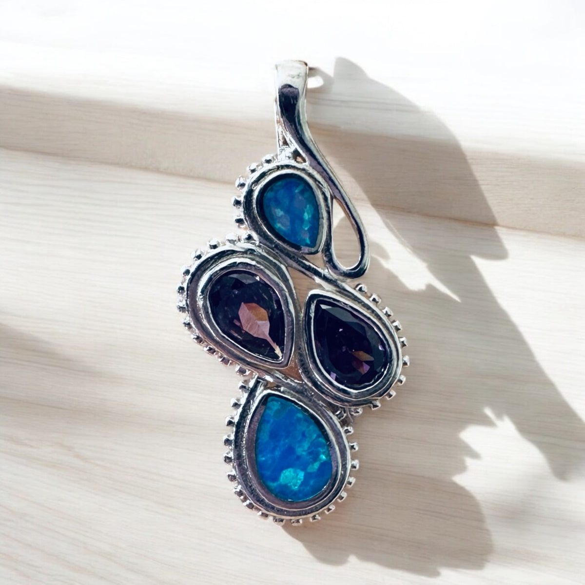 Sterling Silver & Amethyst Stone Pendant
