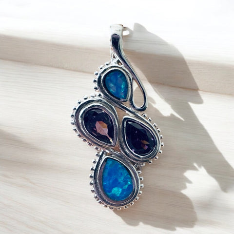 Sterling Silver & Amethyst Stone Pendant