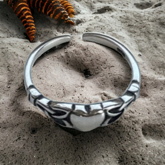 Sterling Silver Celtic Heart Toe Ring