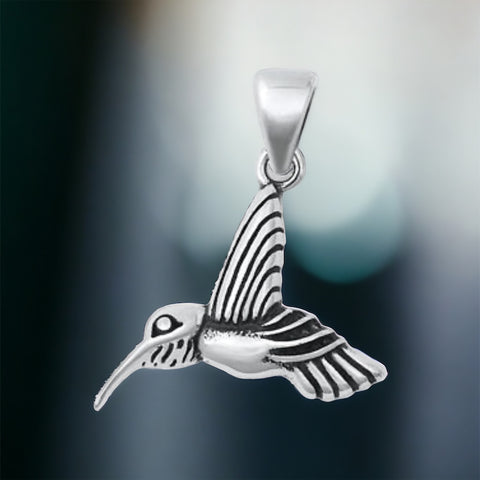 Sterling Silver Hummingbird Pendant