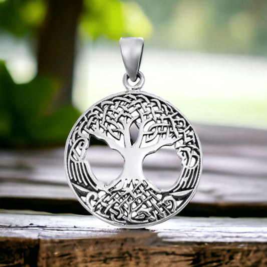Sterling Silver Large Celtic Tree Of Life Pendant