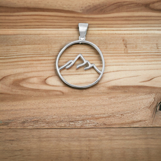 Sterling Silver Mountain Range Pendant