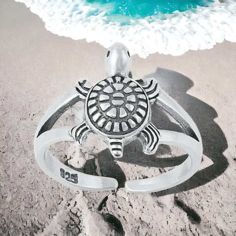 Sterling Silver Turtle Toe Ring