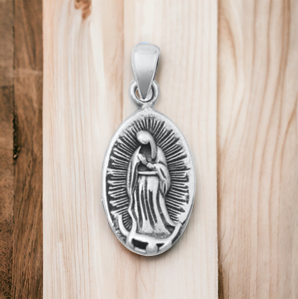 Sterling Silver Virgin Mary Pendant
