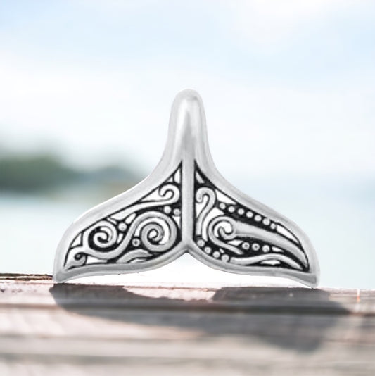 Sterling Silver Whale Tail Pendant