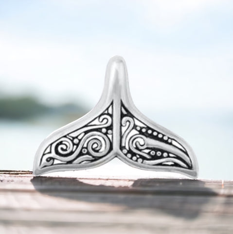 Sterling Silver Whale Tail Pendant