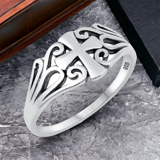 Sterling Silver Celtic Cross Ring
