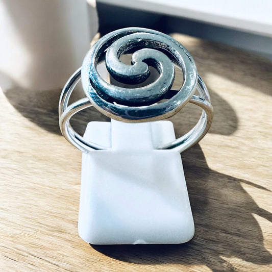 Sterling Silver Solid Swirl Ring