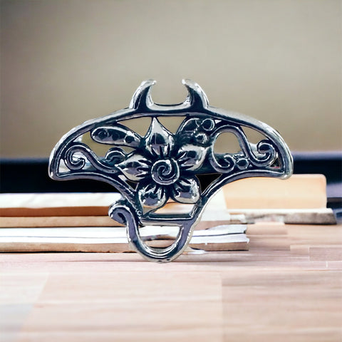 Sterling Silver Tropical Stingray Ring