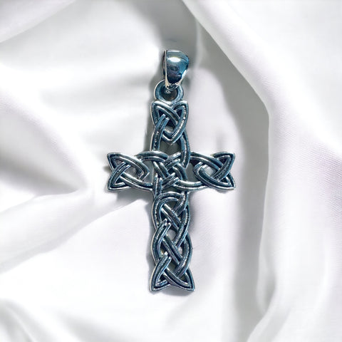 Sterling Silver Large Celtic Cross Pendant