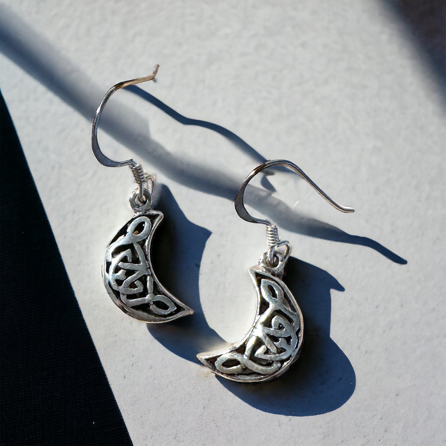 Silvetr Collection Sterling Silver Celtic Half Moon Earrings – Sandy's Silver Collections
