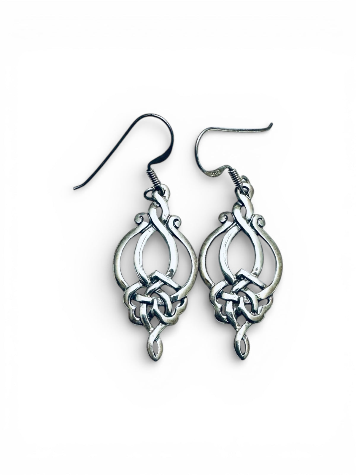 Sterling Silver Large Celtic Weave Earrings