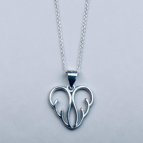 Sterling Silver Angel Wings Pendant Necklace