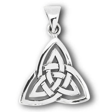 Sterling Silver Large Double Celtic Triquetra Pendant