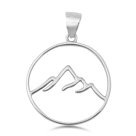 Sterling Silver Mountain Range Pendant