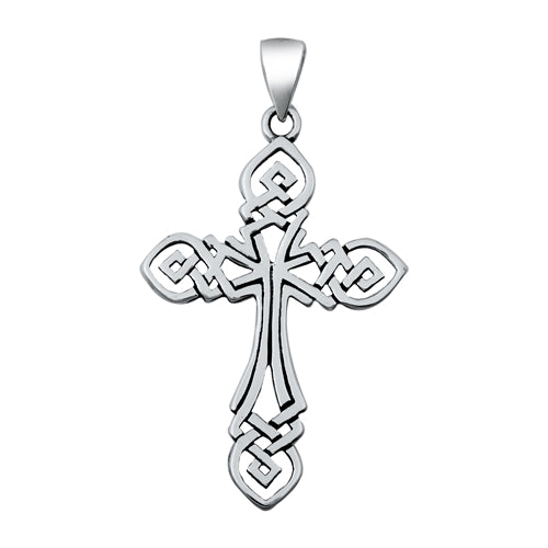 Sterling Silver Large Celtic Cross Pendant