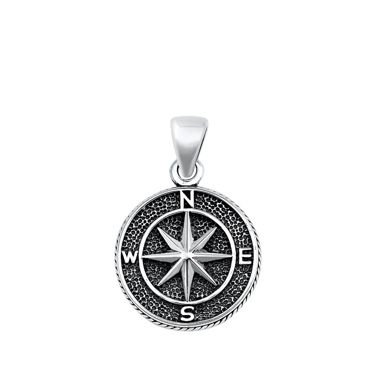 Silver Compass Mod Sterling Silver Compass Pendant – Sandy's Silver Collections