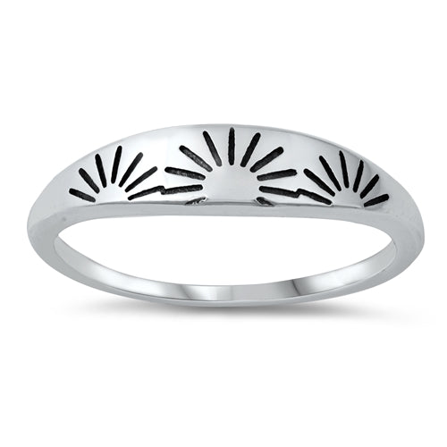 Sterling Silver Sunrise Band Ring