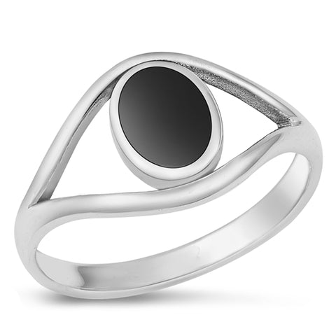Sterling Silver Onyx Stone Ring