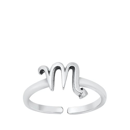 Sterling Silver Adjustable Zodiac Scorpio Toe Ring