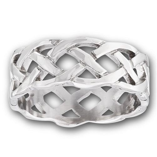 Stainless Steel Heavy Celtic Weave Band