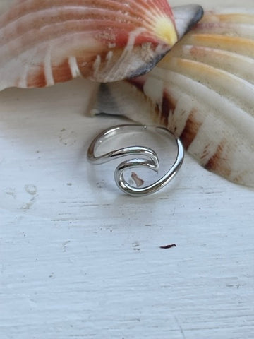 Sterling Silver Adjustable Wave Toe Ring