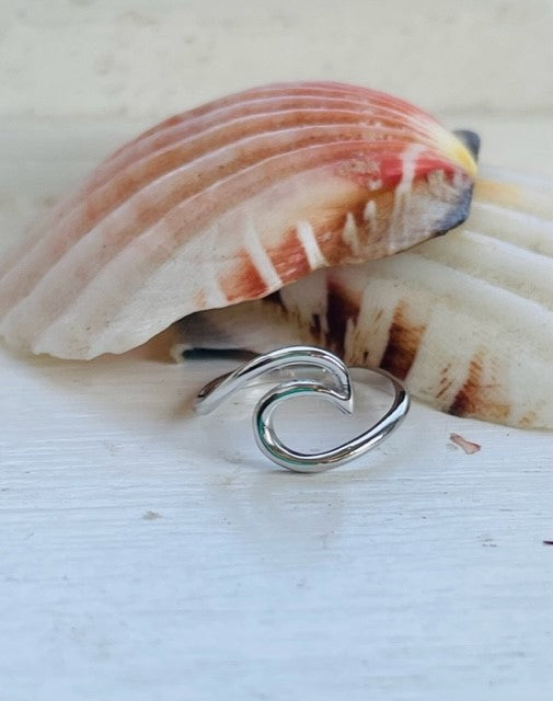 Sterling Silver Adjustable Wave Toe Ring