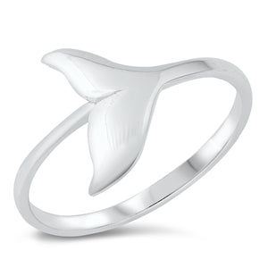 Sterling Silver Whale Tail Ring