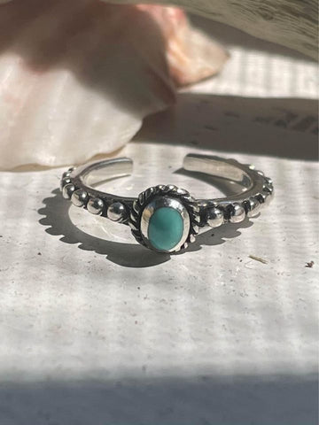 Sterling Silver Turquoise Stone Toe Ring