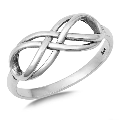 Sterling Silver Double Celtic Infinity Ring