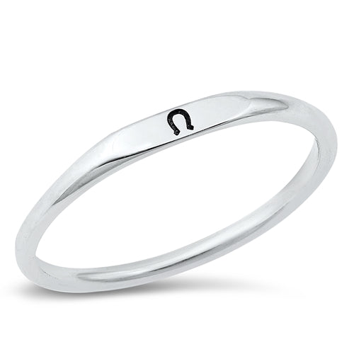 Sterling Silver Lucky Horseshoe Band