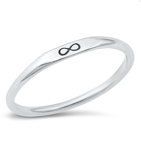 Sterling Silver Solid Infinity Band