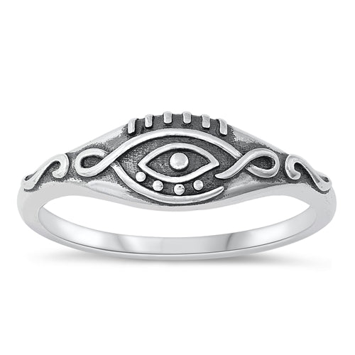 Sterling Silver Bali Eye Ring